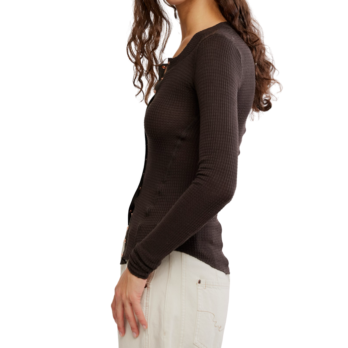 Going Places Cardi in Deep Fudge