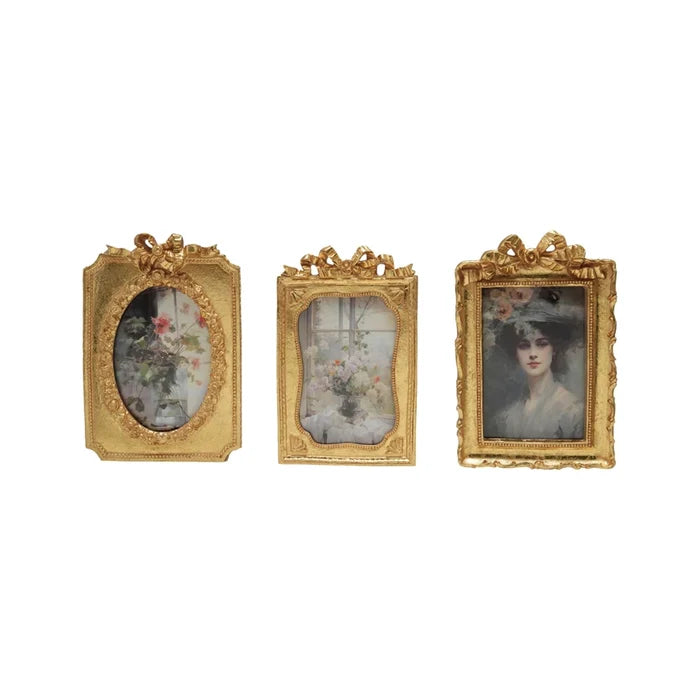 Gold 4x6 Frame with Bow - Madison's Niche