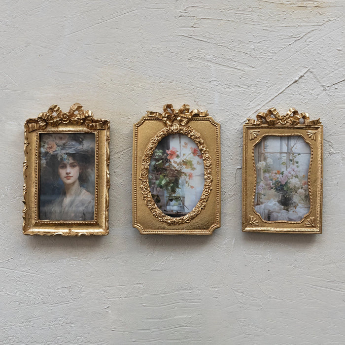 Gold 4x6 Frame with Bow - Madison's Niche
