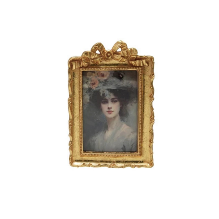 Gold 4x6 Frame with Bow - Madison's Niche