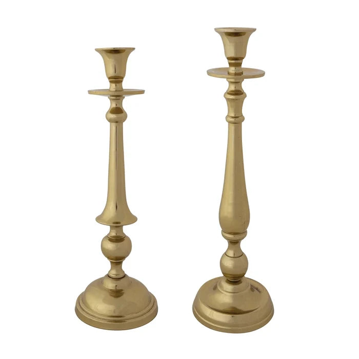 Gold Brass Taper Holder - Madison's Niche