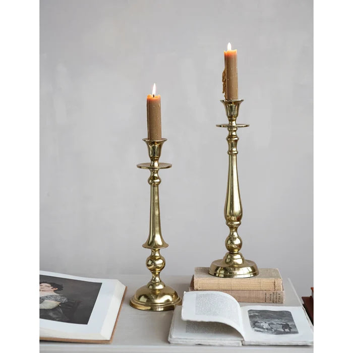 Gold Brass Taper Holder - Madison's Niche