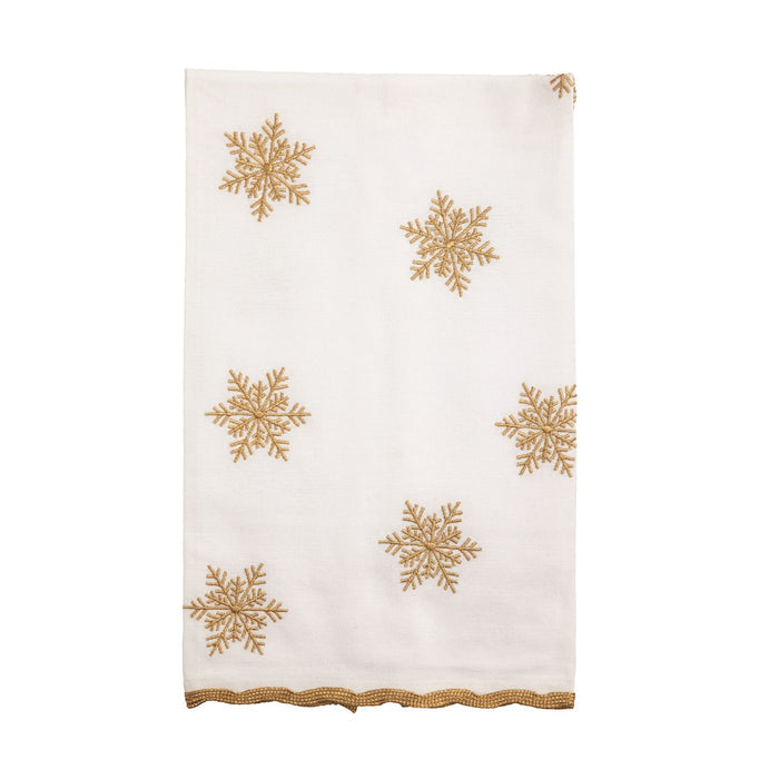 Gold Christmas Embroidery Towel