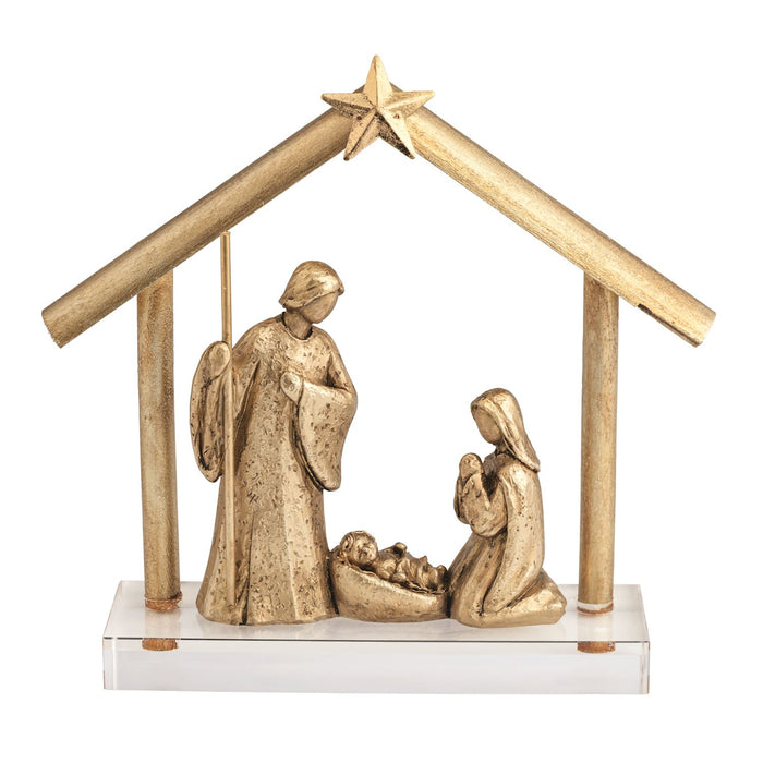 Gold Resin Nativity Display