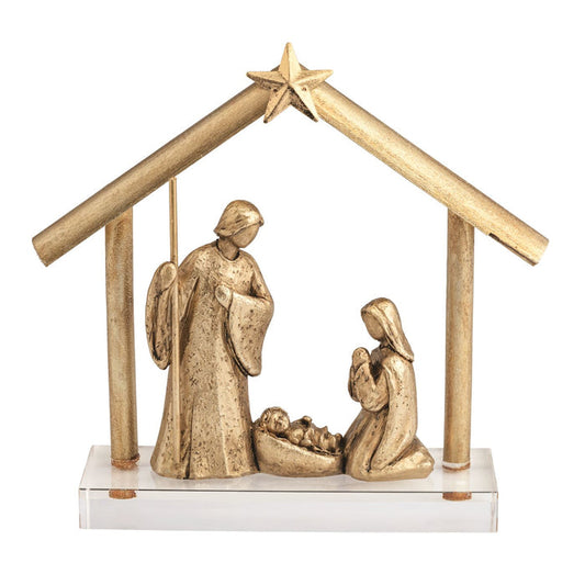 Gold Resin Nativity Display