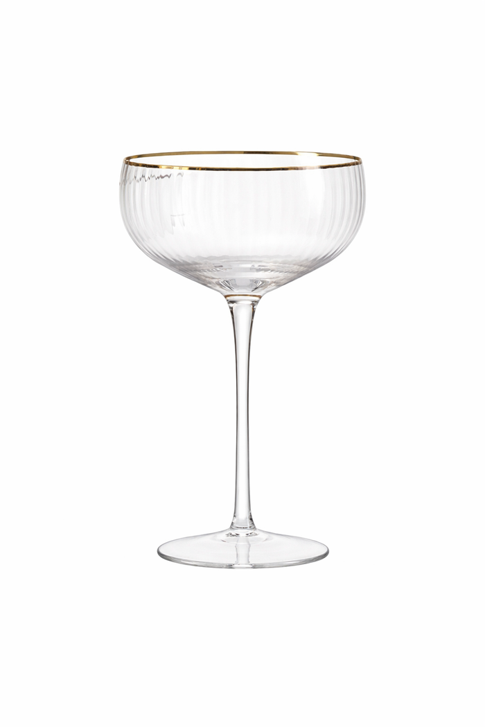 Gold Rim Coupe Cocktail Glass - Madison's Niche