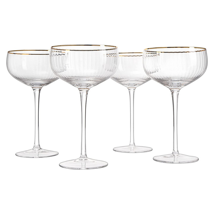 Gold Rim Coupe Cocktail Glass - Madison's Niche