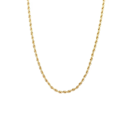 Gold Twisted Rope Chain Necklace - Madison's Niche