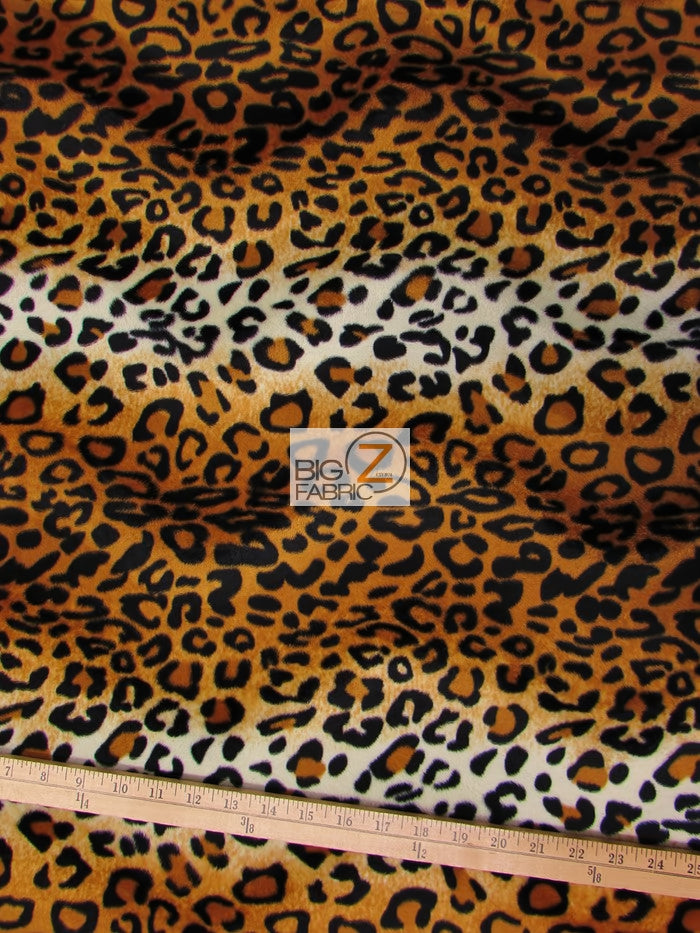 Gold Velboa Leopard Animal Short Pile Fabric / Sold By The Yard||color:Gold Leopard