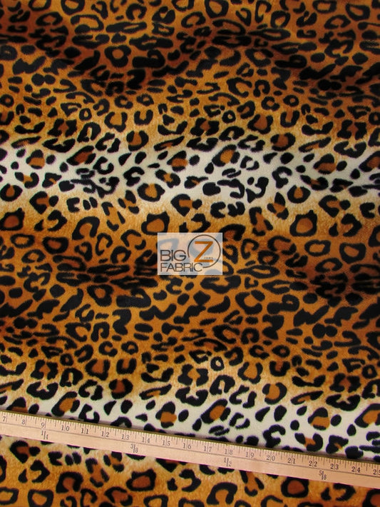 Gold Velboa Leopard Animal Short Pile Fabric / Sold By The Yard||color:Gold Leopard