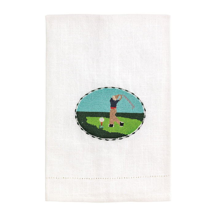 Golf Needlepoint Towel - Madison's Niche