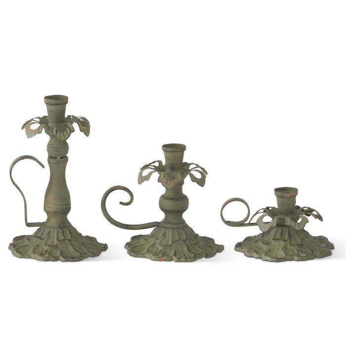 Green Metal Taper Holder - Madison's Niche
