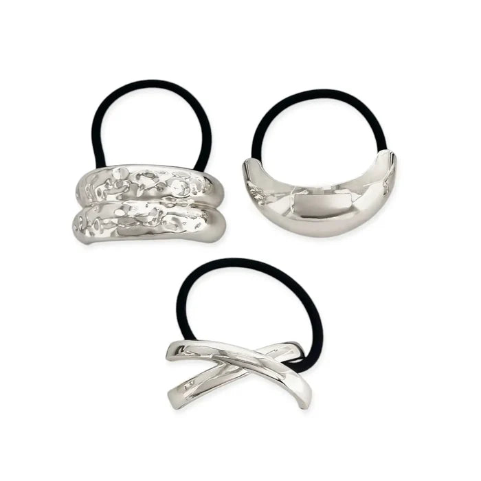 Hair Tie Cuff Set in Silver - Madison's Niche