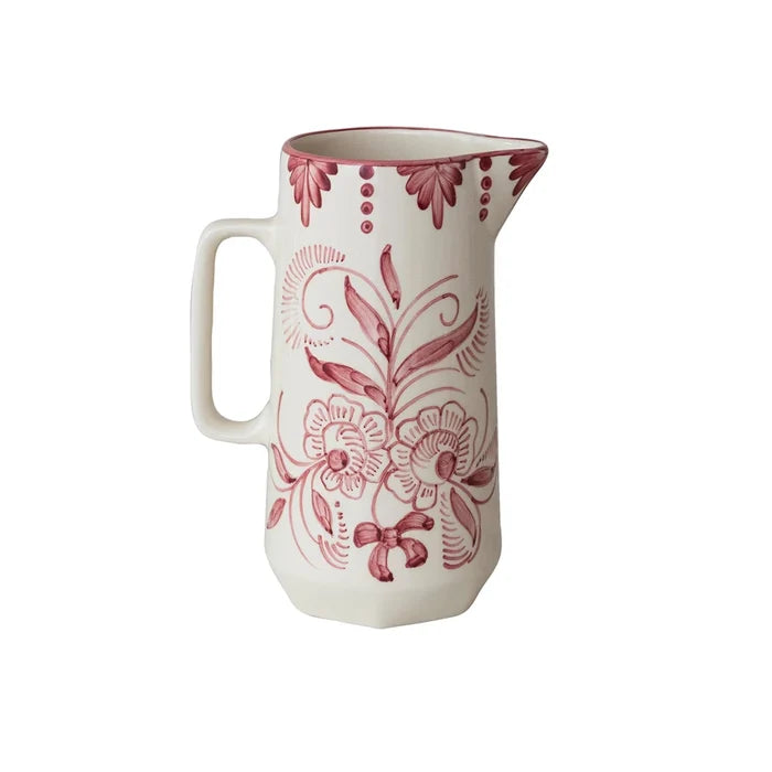 Hand-Painted Botanical Pitcher - Madison's Niche