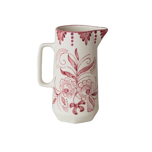 Hand-Painted Botanical Pitcher - Madison's Niche