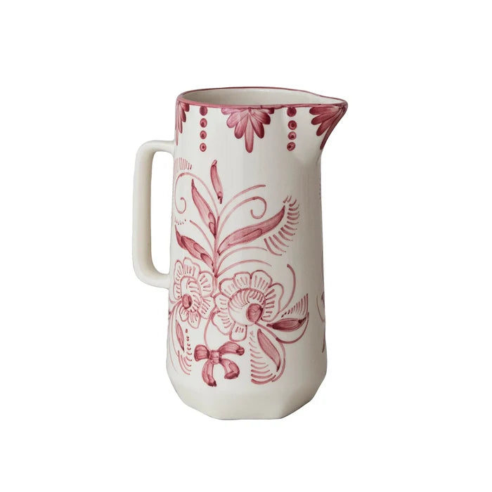Hand-Painted Botanical Pitcher - Madison's Niche
