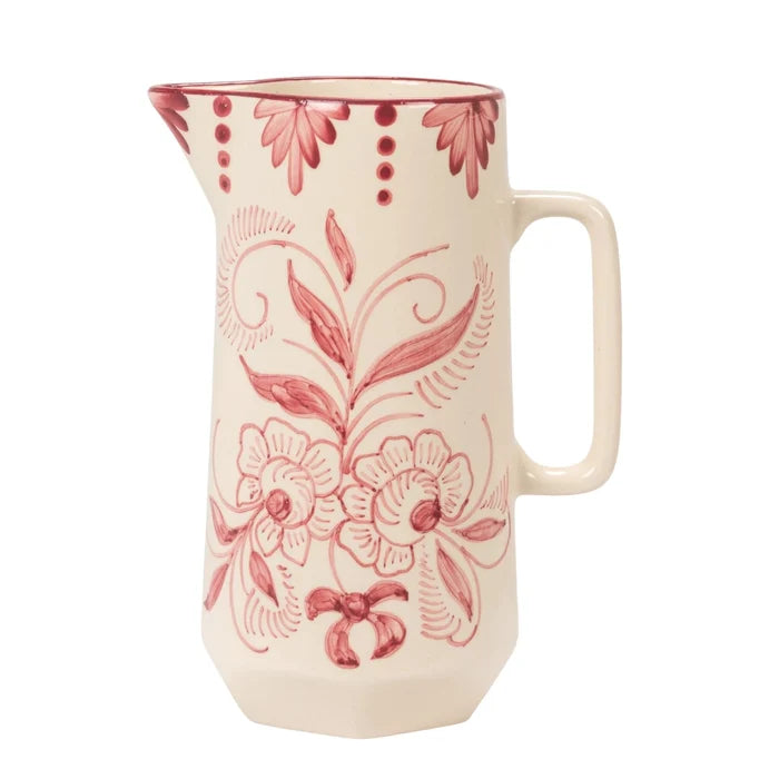 Hand-Painted Botanical Pitcher - Madison's Niche