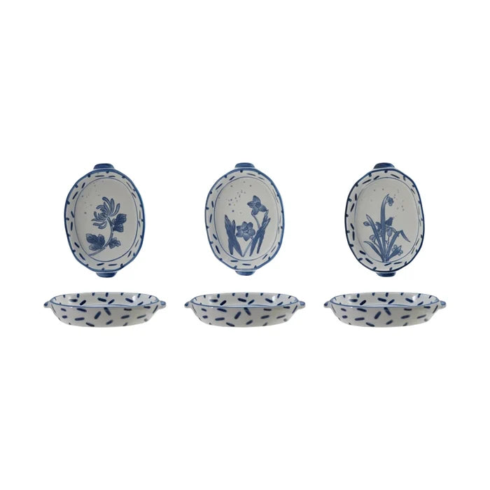 Hand-Painted Stoneware Baker - Madison's Niche