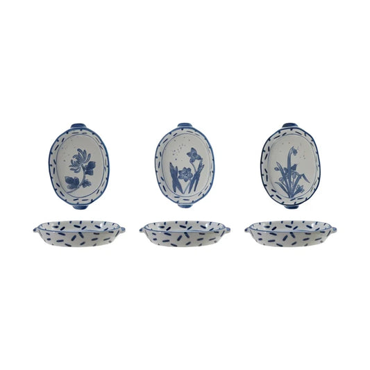 Hand-Painted Stoneware Baker - Madison's Niche