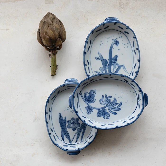 Hand-Painted Stoneware Baker - Madison's Niche