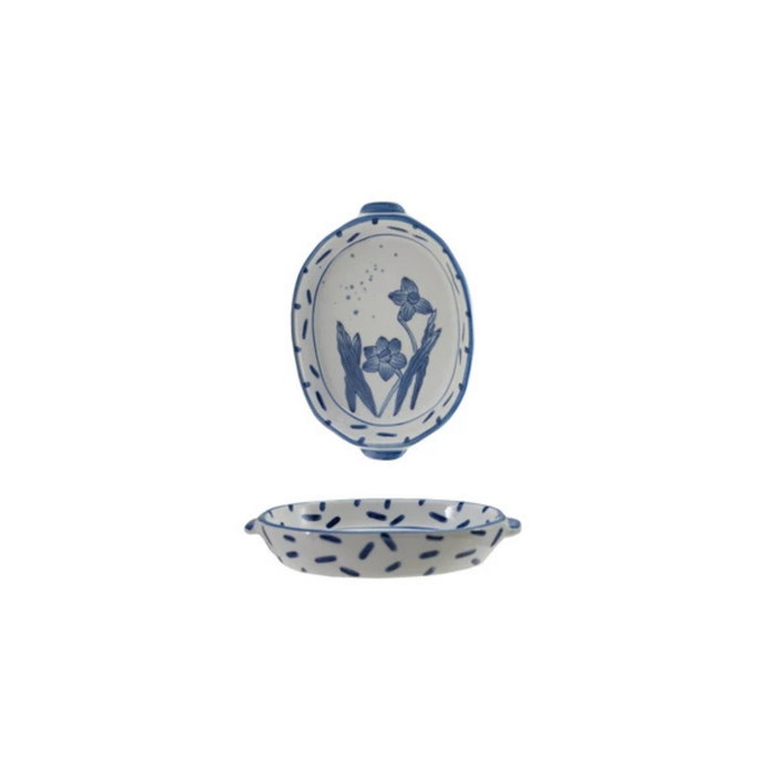 Hand-Painted Stoneware Baker - Madison's Niche