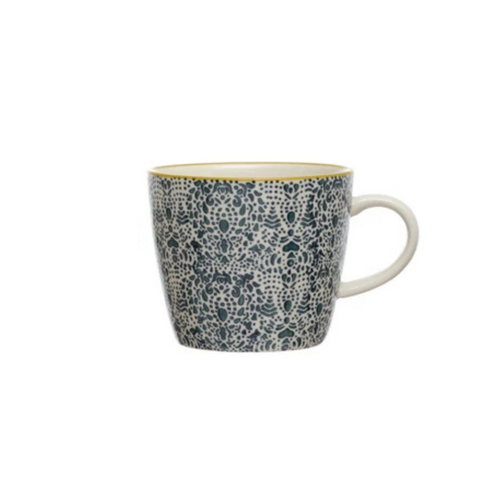 Hand-Stamped Stoneware Mug - Madison's Niche