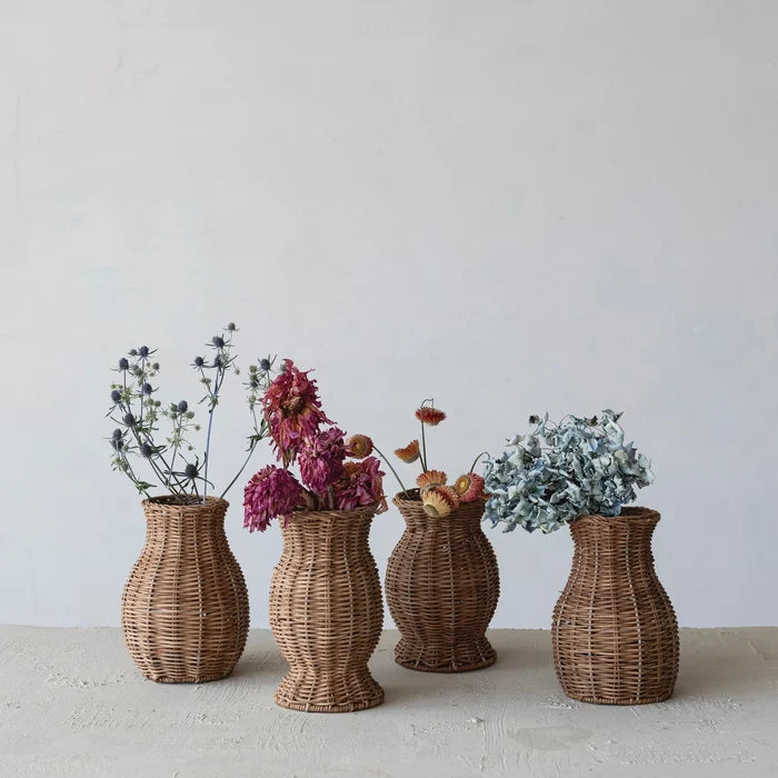 Hand-Woven Rattan Vase - Madison's Niche