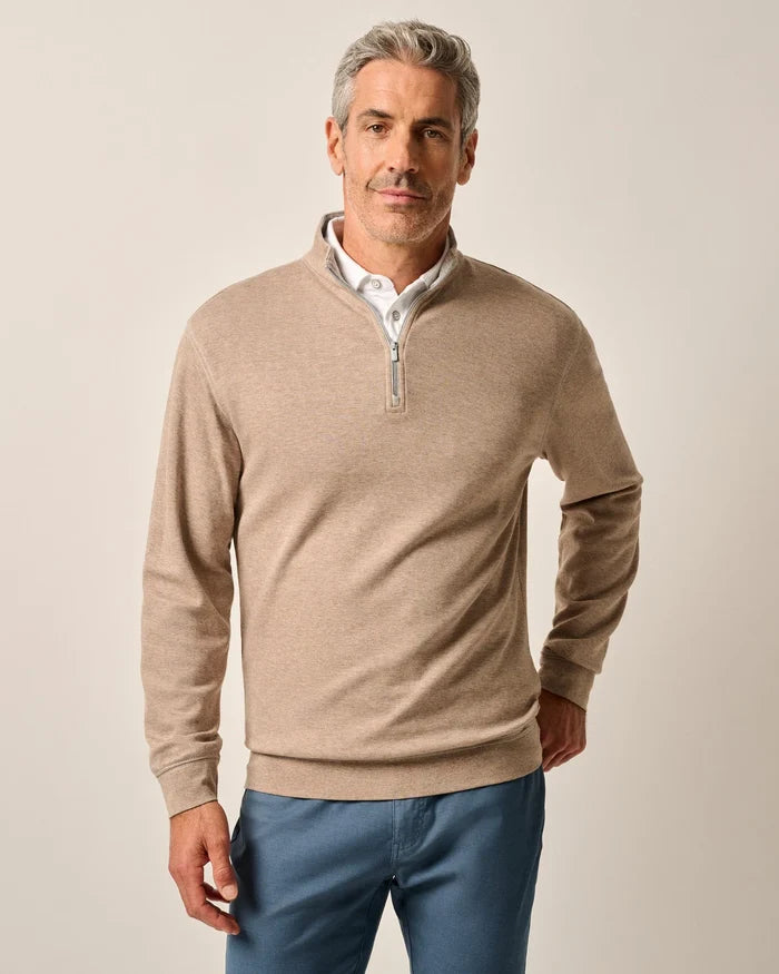 Hanks 1/4 Zip Sweater in Hazelnut - Madison's Niche