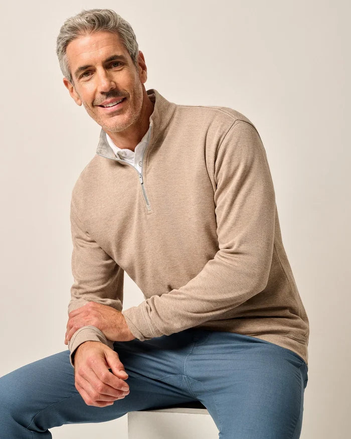 Hanks 1/4 Zip Sweater in Hazelnut - Madison's Niche