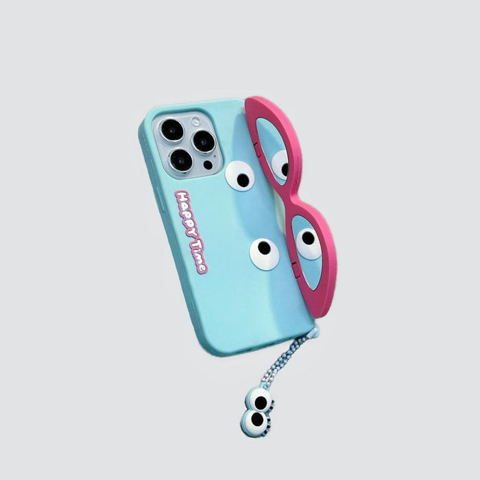 Aesthetic view of Happy Time Case. Creative modern design celebrating individuality and fun style.