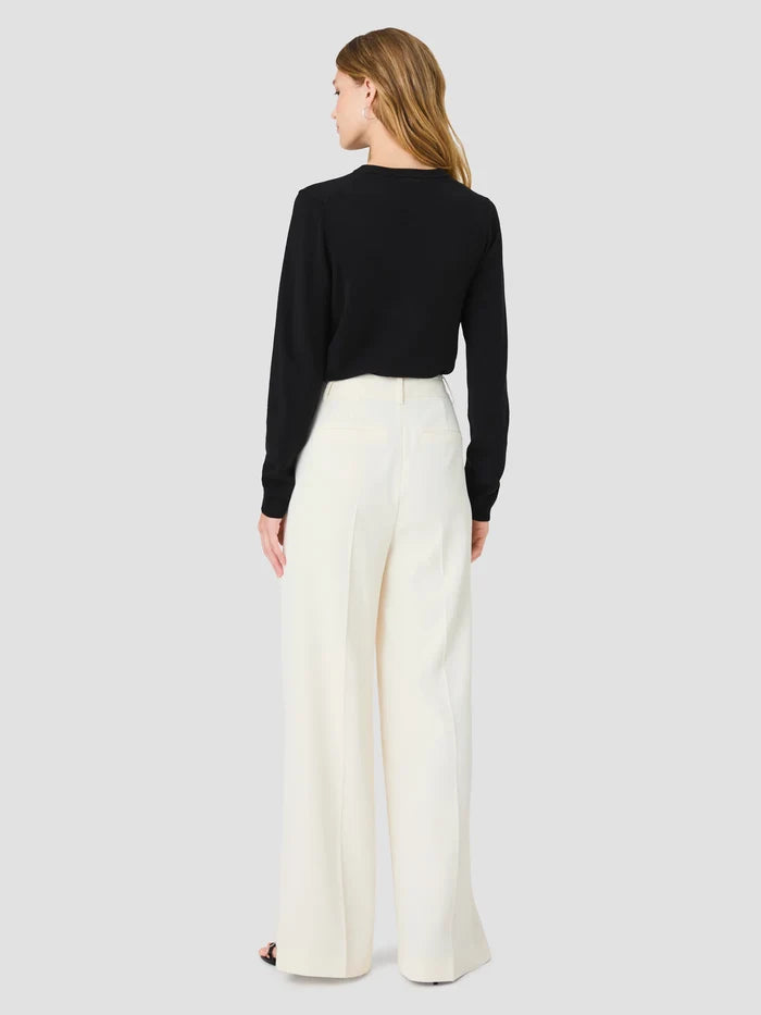 Harry Highwaist Wide Leg Trousers in Cream