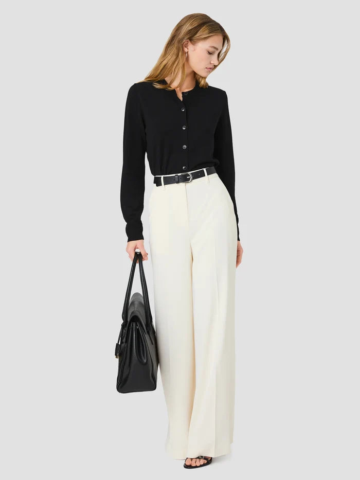 Harry Highwaist Wide Leg Trousers in Cream