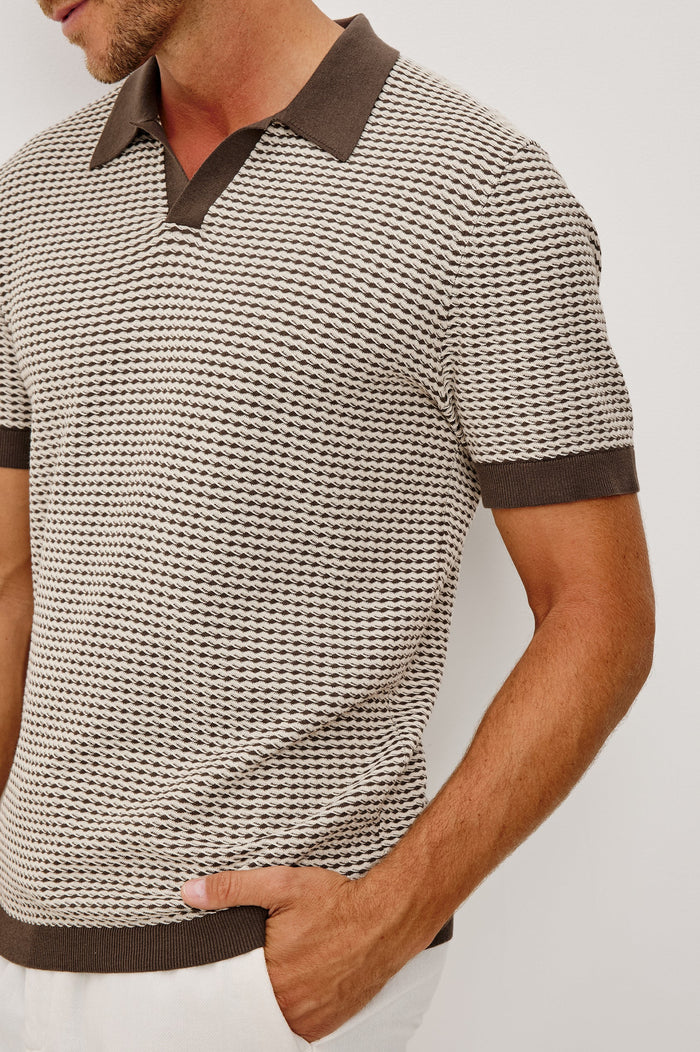 Hayden Polo in Olive Oat Ripple - Madison's Niche