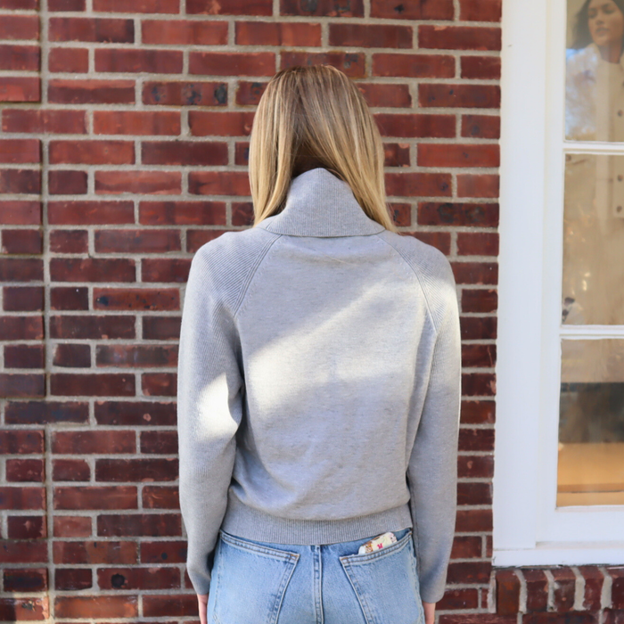 Hazel Turtleneck in Heather Grey - Madison's Niche