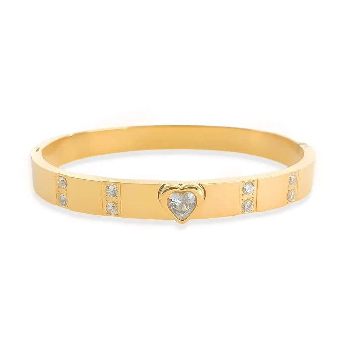 Heart Water Resistant Bangle - Madison's Niche
