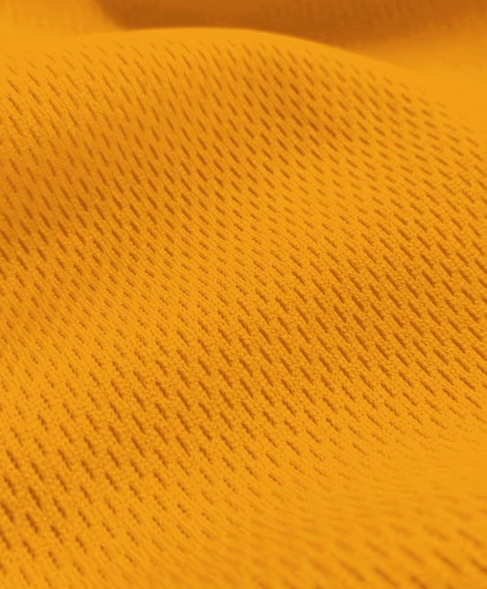 Heavy Sports Mesh Activewear Jersey Fabric / Gold / Sold By The Yard