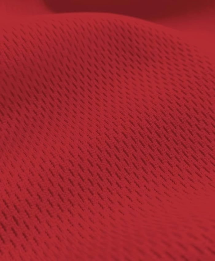 Heavy Sports Mesh Activewear Jersey Fabric / Red / Sold by The Yard