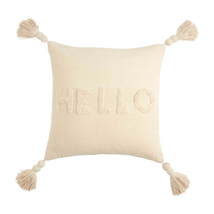Hello & Welcome Tufted Pillows - Madison's Niche