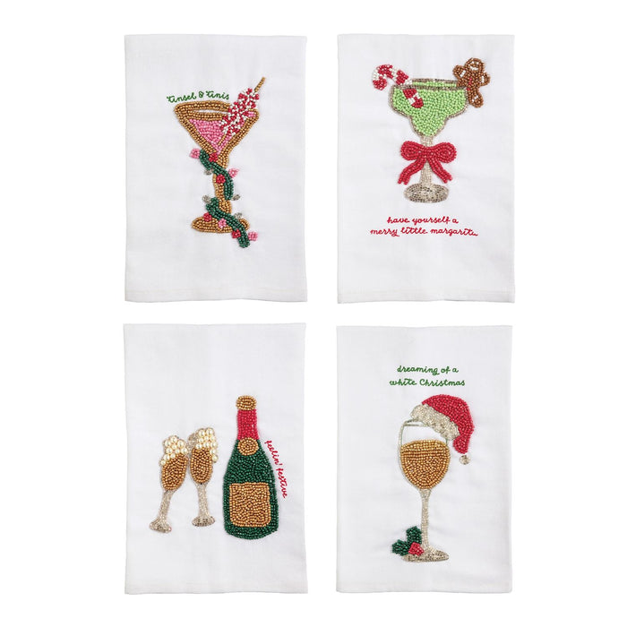 Holiday Bar Beaded Towel
