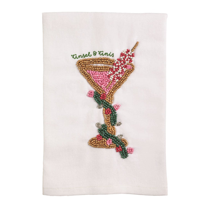 Holiday Bar Beaded Towel