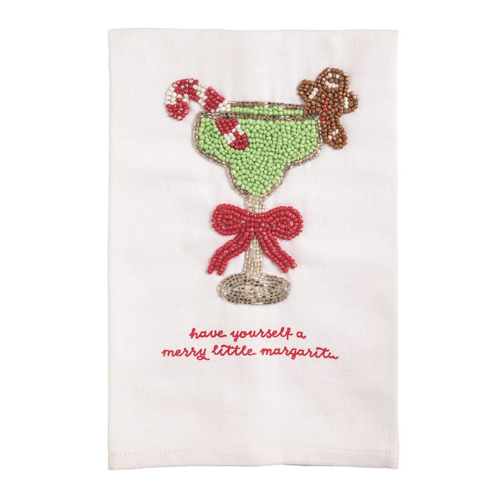 Holiday Bar Beaded Towel