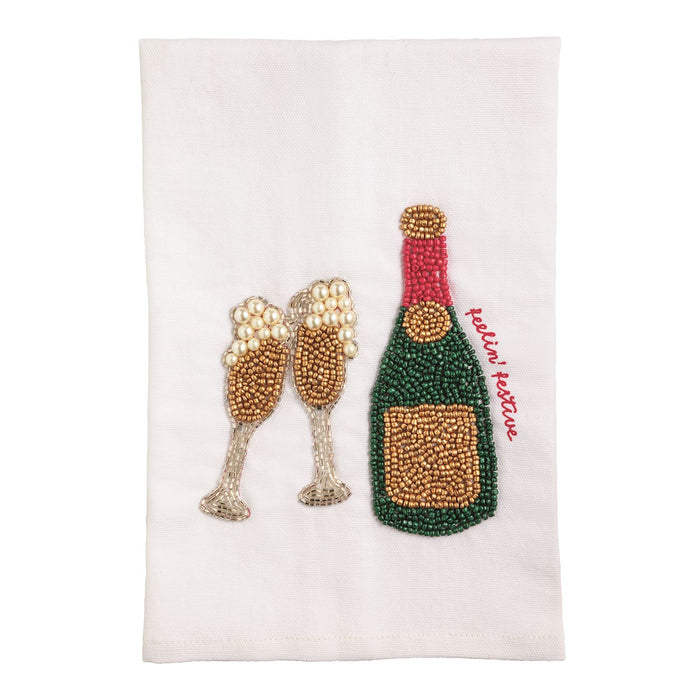Holiday Bar Beaded Towel