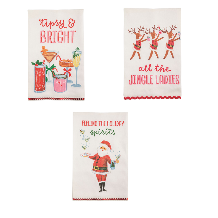 Holiday Bar Glitter Towel