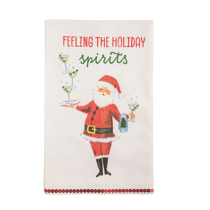 Holiday Bar Glitter Towel