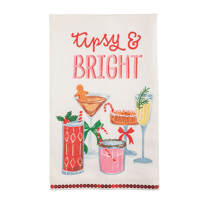 Holiday Bar Glitter Towel