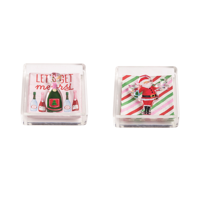 Holiday Bar Napkin Caddy Set