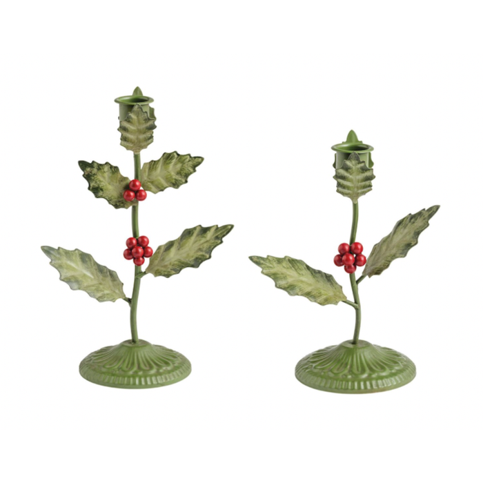 Holly Candlestick Holder