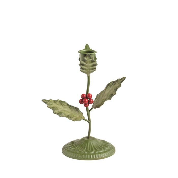 Holly Candlestick Holder