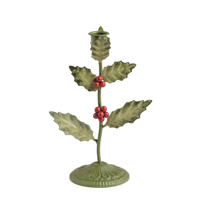 Holly Candlestick Holder