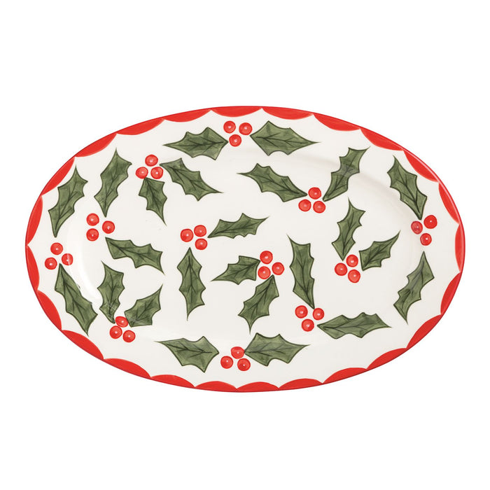 Holly Ceramic Platter